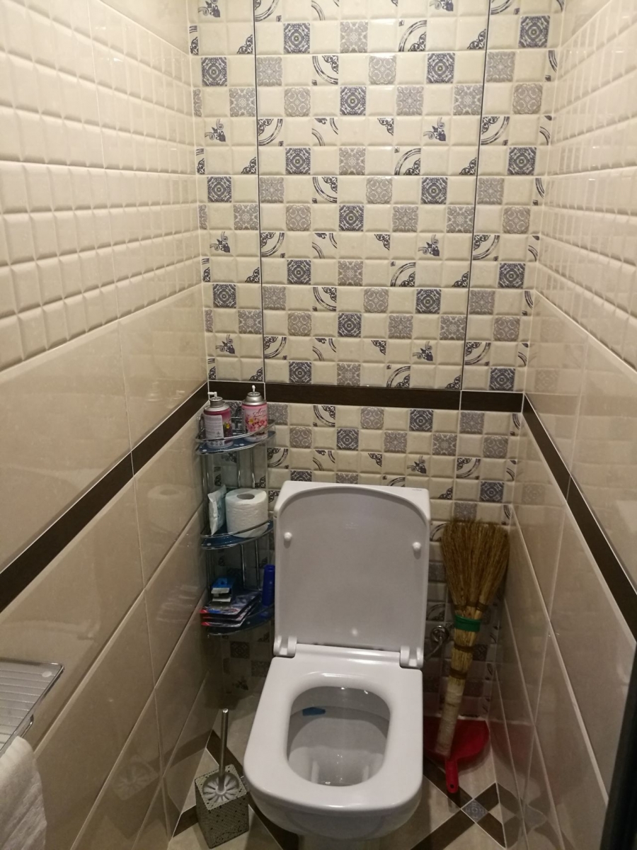 Косметический ремонт ванной комнаты в бежевых тонах
